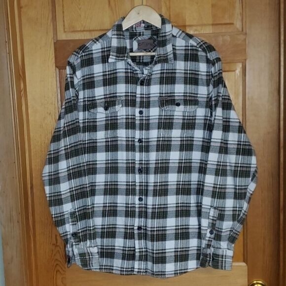 Orvis Plaid Casual Button Down LS Pocketed Heavy Sz XL Shacket Jacket Shirt - Picture 6 of 14